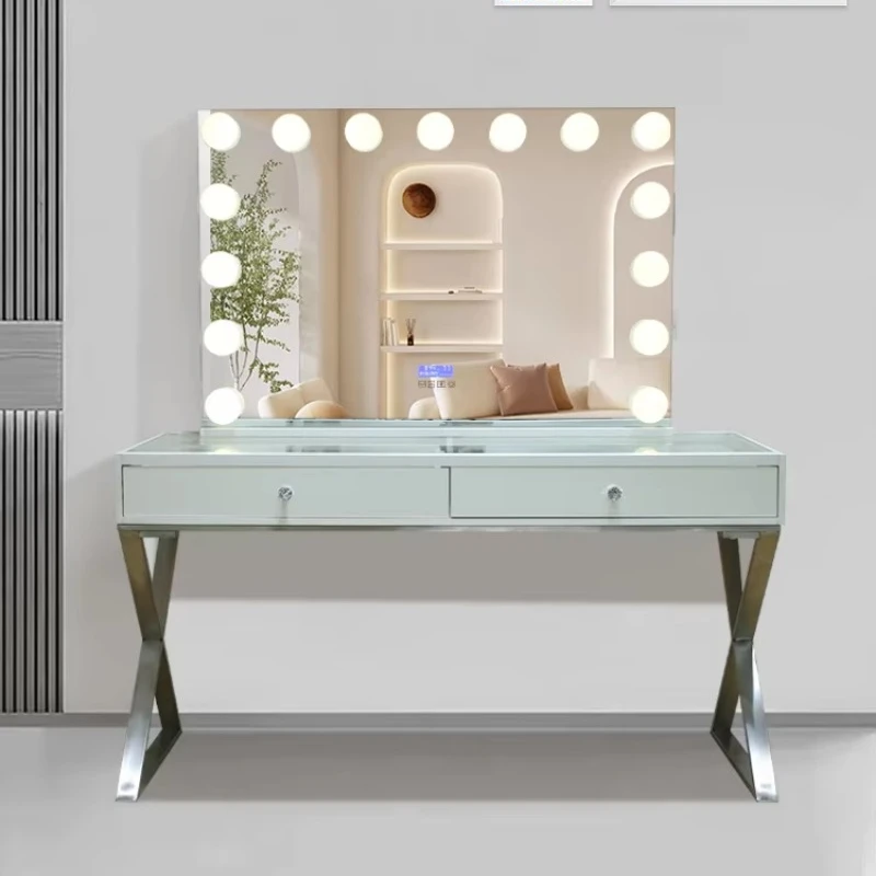 Luxury Metal Art Designer Hotel Hall Stainless Steel leg Living Room Corner Entryway Wood Marble Top Console Table With Mirror