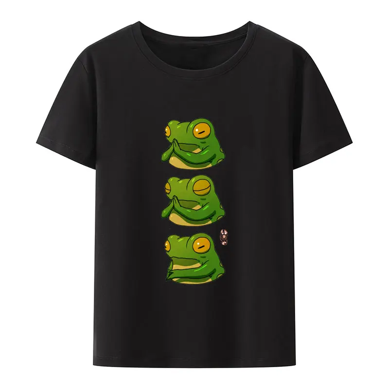 

Out of Patience Frog Print T Shirt Character Girl Retro Summer Clothes for Women Clothing Vintage Creative Cute Tops Harajuku