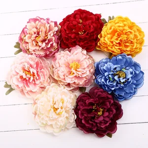 Accessoires capillaires chinois Hanfu Fleurs de pivoine Pinces à cheveux en soie Tête de fleur Barrette Costume Dynastie Tang Coiffe déco Épingle à cheveux DIY 12 meilleures barrettes à cheveux pivoine en vente - No 5
