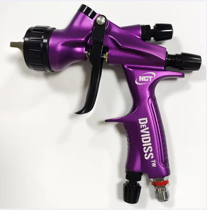 DeVIDISS HVLP NGT Pro TE20 Lite Spray Gun Kit Professional 1.3mm Nozzle Car Paint Application Comfortable for All Car PaintsUppe