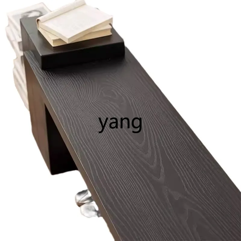 LMM wabi sandy wind acrylic solid wood bench bedroom log bedside stool