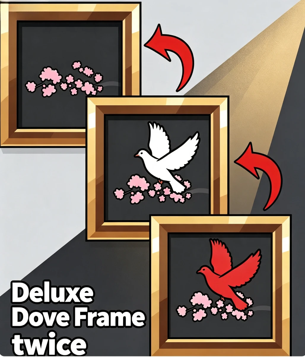 Deluxe Dove Frame Stage Dove Picture To Real Doves Magic Tricks Appearing Color Change Double Change Effect Illusions Gimmicks