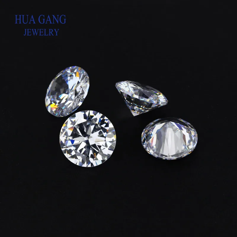 Big size 5A Quality Round Cut White Cubic Zirconia Bead Stones Loose CZ Stone Synthetic Gems 3~25mm