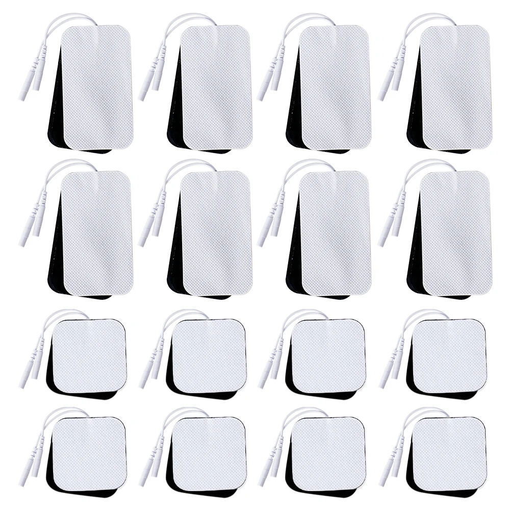 TENS Unit Replacement Pads Self Adhesive Latex Free Premium Reusable Electrode Pads Use 2mm Pin Connector Lead Wires Patches