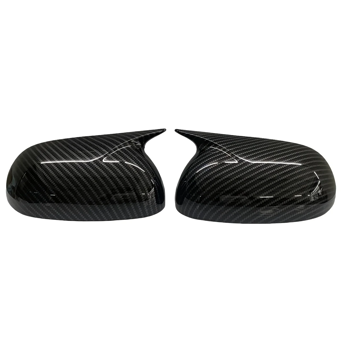 Auto-Seitenspiegelabdeckung Rückspiegelgehäuse-Aufsatz für Kia Picanto 2012-2025 Spiegelkappe Glänzend Schwarz/Carbon-Look – Detail 3