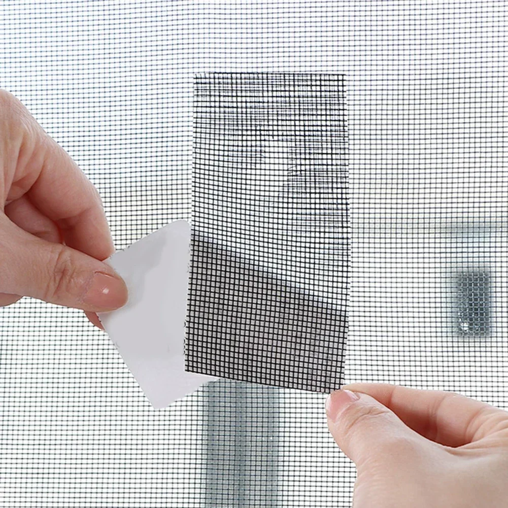 Window Screen Repair Tape SelfAdhesive Mesh Tape Net Door Fix Patch Anti Insect Mosquito Mesh Broken Holes Repairing 10cmx2m