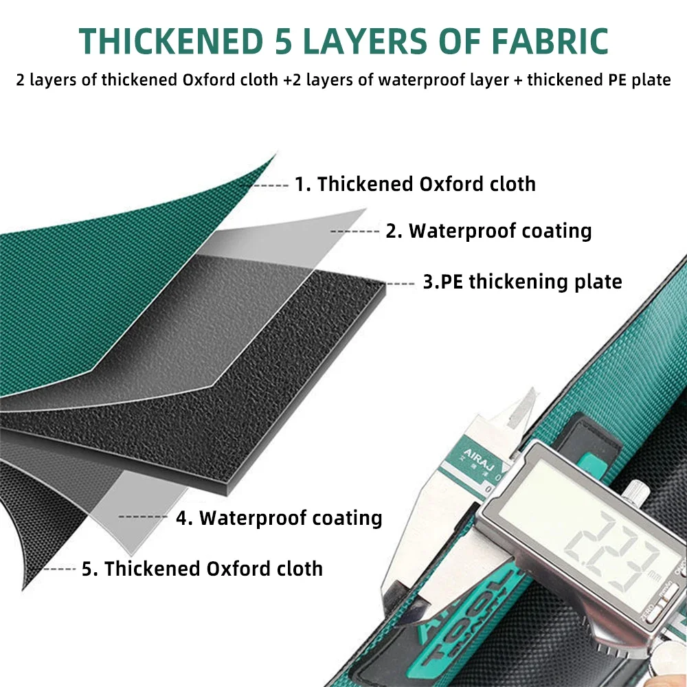 Multi-function Tool Kit Thickened Electrician Carpenter Oxford Cloth Waterproof and Wear-resistant Maintenance Storage Bag