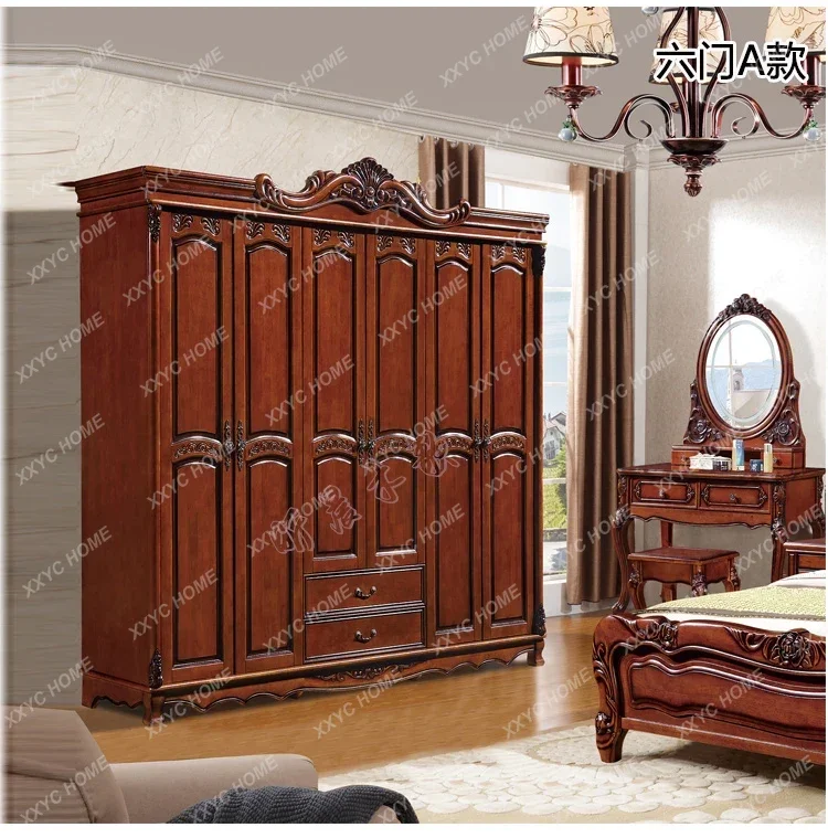 Vintage Doors Wardrobes Adults Wood Room Cupboard Cabinet Wardrobes Clothes Storage