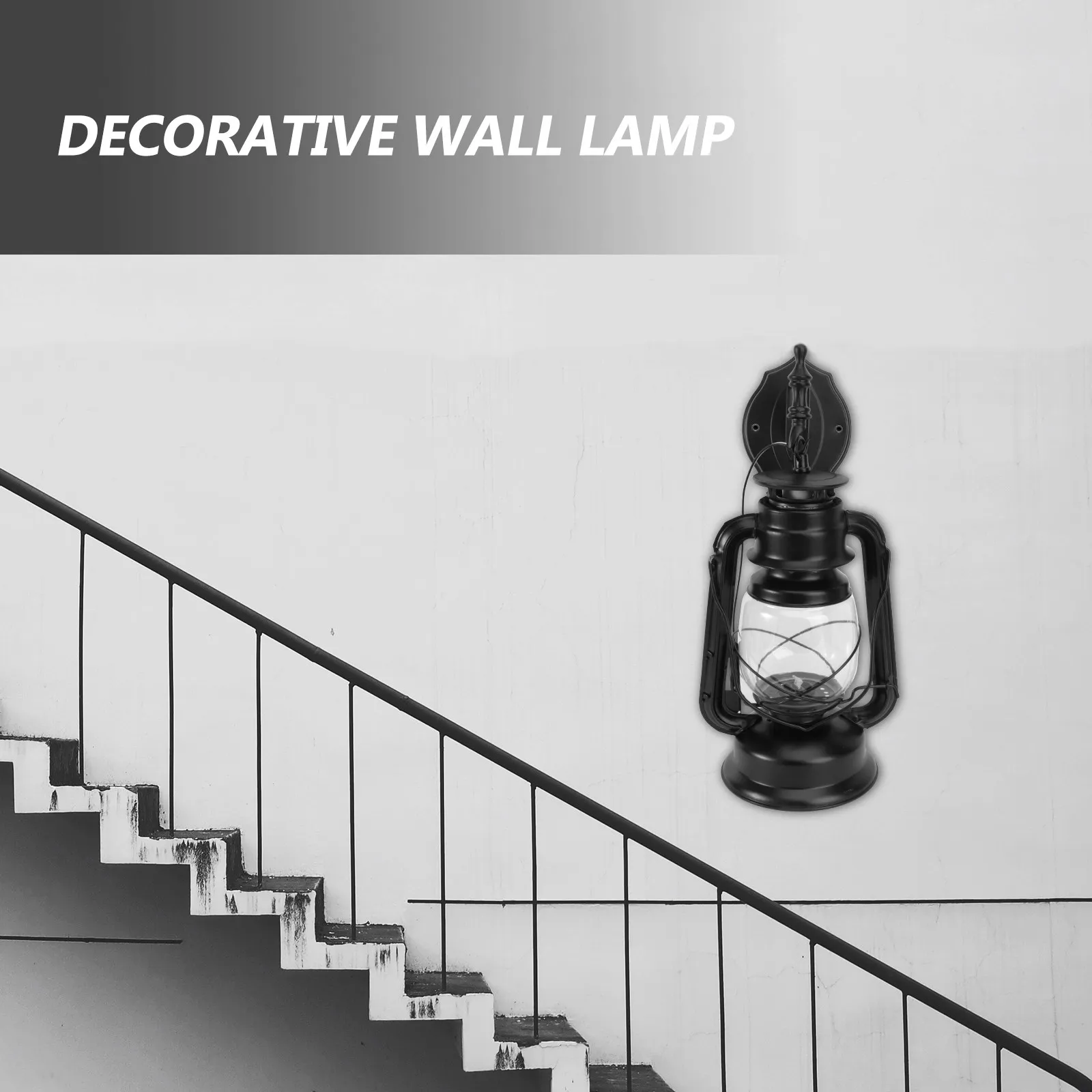 

Vintage Style Wall Lamp Retro Wall Light Decorative Home Lamp Bedroom Cafe Restaurant Light Iron Glass Wood Fixture