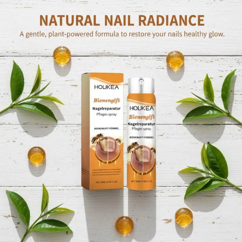 Bee Venom Nail Strengthening Spray Fortifies Weak, Brittle Nails Improves Durability Restores Elasticity Easy Spray Application