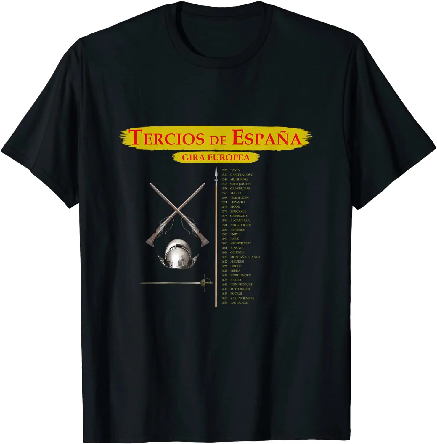 

History of The Battles of The Tercios of Spain T-Shirt Short Sleeve Casual 100% Cotton Shirts Size S-3XL