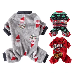 Christmas Pet Dog Clothes Winter Warm Dog Jumpsuits Pajamas for Small Dogs Puppy Cat Chihuahua Clothing Pet Dog Accessories