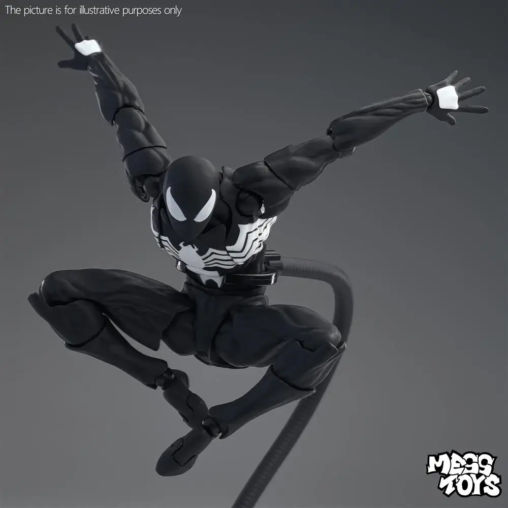 

Mess Toys Symbiote Spiderman Action Figure Black Friendly Neighbors Spider Man Model Doll Collectible Ornaments BoyFriend Gifts