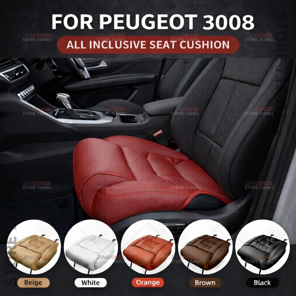 

Подушка-удлинитель для поддержки ног на сиденье автомобиля Peugeot 3008 Life, чехол на сиденье из пены с эффектом памяти, аксессуары для интерьера