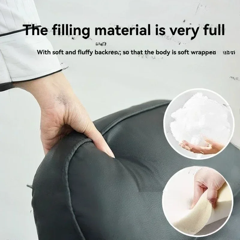 

Technology cloth swivel chair lazy sofa can sleep, lie down, or turn to balcony for reading, single nap, bedroom small sofa