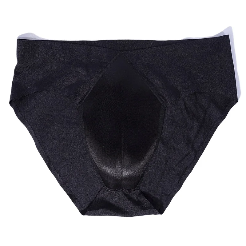 Mens Sissy Panties Sponge Camel Toe Underwear Fake Vagina Artificial Underpants Male Inmitate Lingerie Low Rise T-Back Briefs