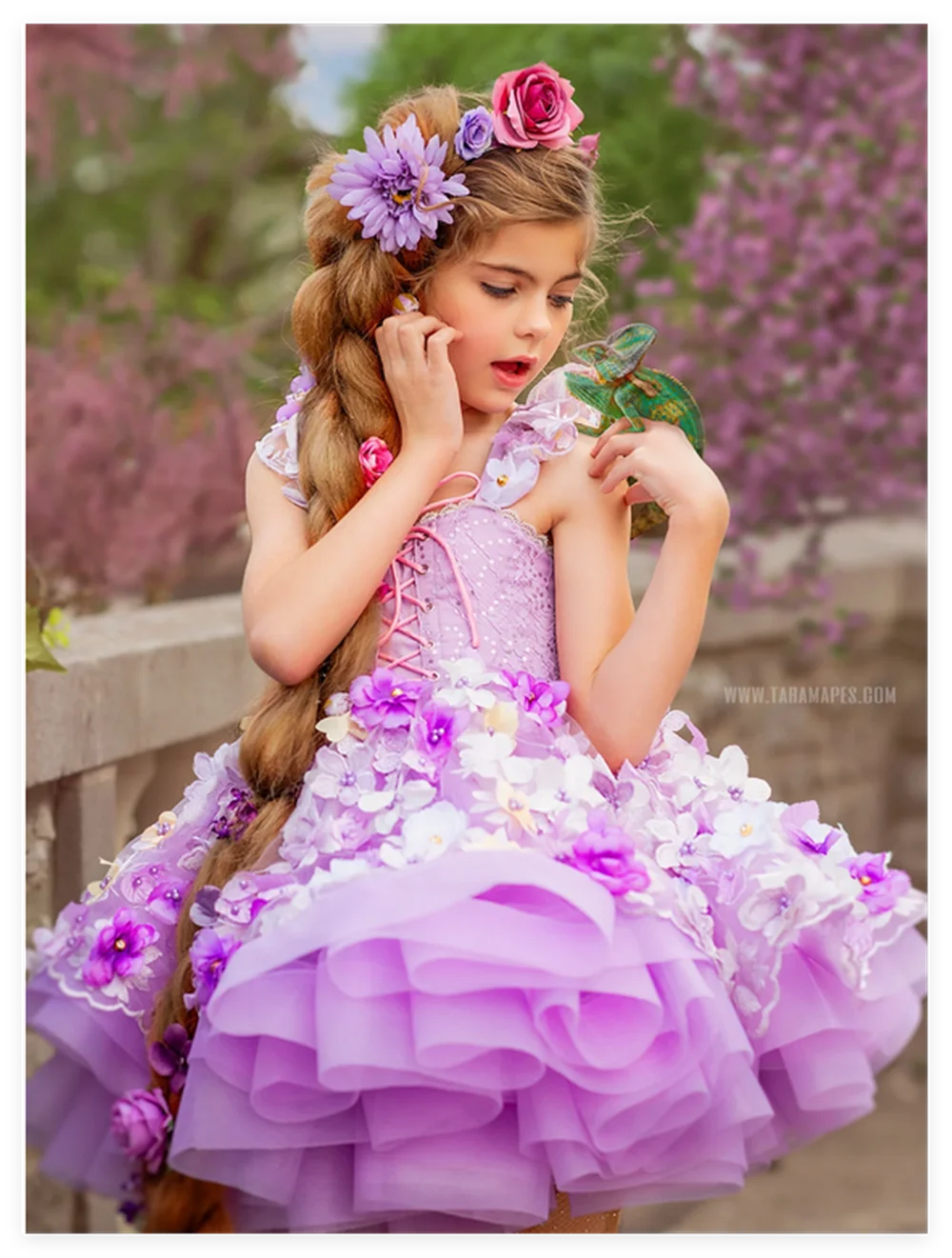 Luxury Lavender Girls Birthday Dress Beading Bow Flower Girl Dresses Queen Ball Gowns for Wedding Party