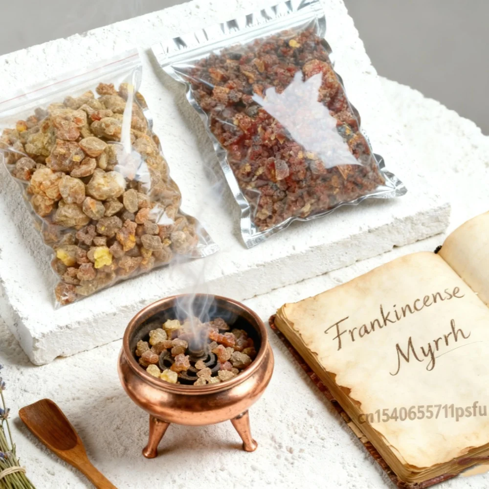 Premium Natural Frankincense & Myrrh Resin-500g for Burning Aromatherapy Relaxation, Spiritual Ritual, Home Meditation Fragrance