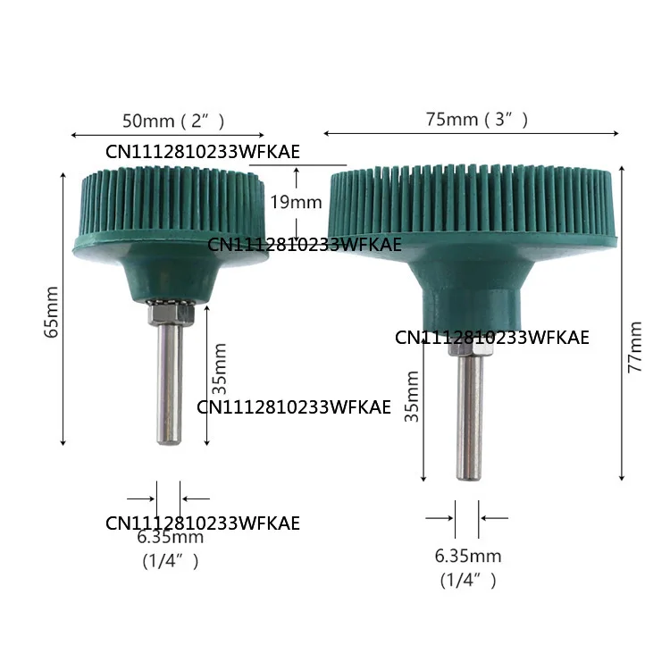 Emery Rubber Abrasive Brush, Deburring Polishing Brush BRISTLE DISC
