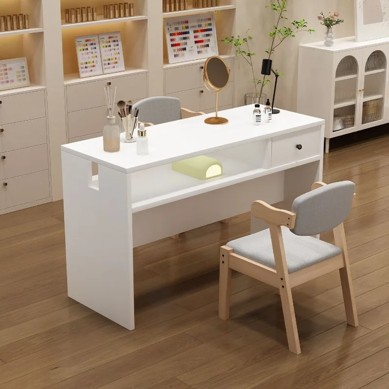 Nail art table, Chinese table, fashion nail art shop special table, single double economical retro style nail art table