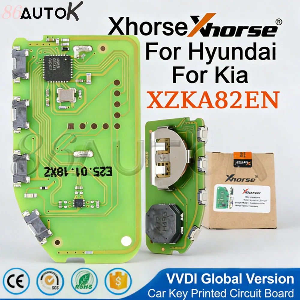 

Xhorse XZKA82EN PCB For Kia For Hyundai VVDI Global Version Universal Smart Remote Car Key Printed Circuit Board 4 Buttons Side