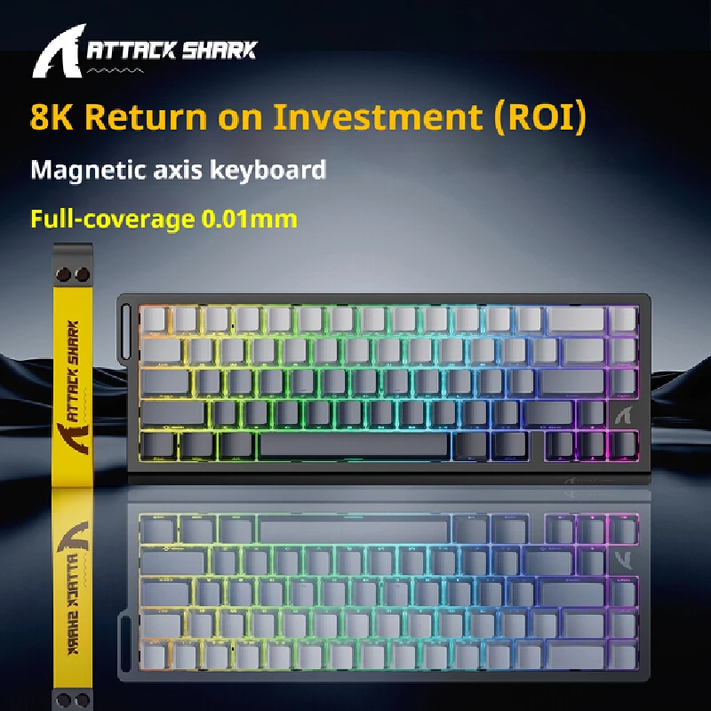 هجوم القرش X68HE المحور المغناطيسي لوحة المفاتيح الميكانيكية حمار الطوارئ وقف Valorant خاص مريح مفتاح كامل الساخن قابل للتبديل ABS