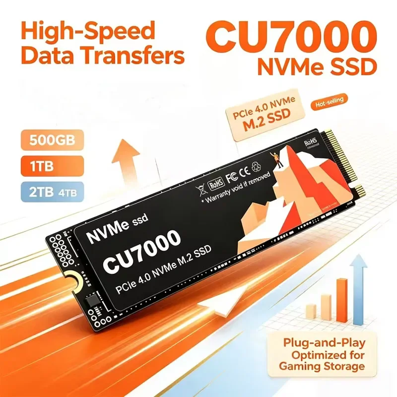 M.2 NVMe SSD CU7000 500GB 1TB 2TB PCIe 3.0 4.0 Internal Solid State Drive for Laptop Computer