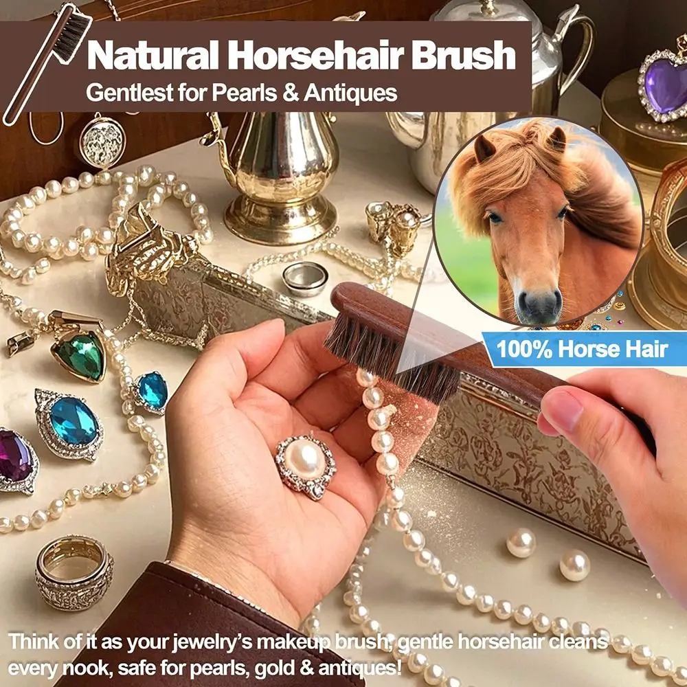 

НОВЫЙ набор для делительной чистки ювелирных изделий, мягкая щетина, не царапающая чистка, полировка, щетка, набор инструментов для чистки сережек