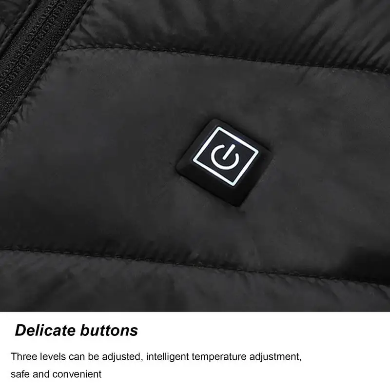 Giacca riscaldata per bambini per gilet riscaldato invernale a 10 zone con cappuccio Gilet riscaldato elettrico USB regolabile a temperatura a 3