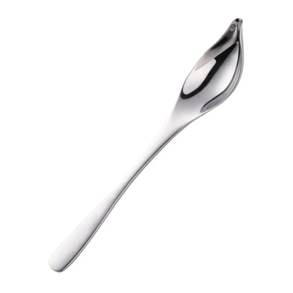 Creative Stainless Steel Saucier Spoon Baking Tool Honey Sauce Metal Spoons Colorful Tapered Spout Decorating Spoon