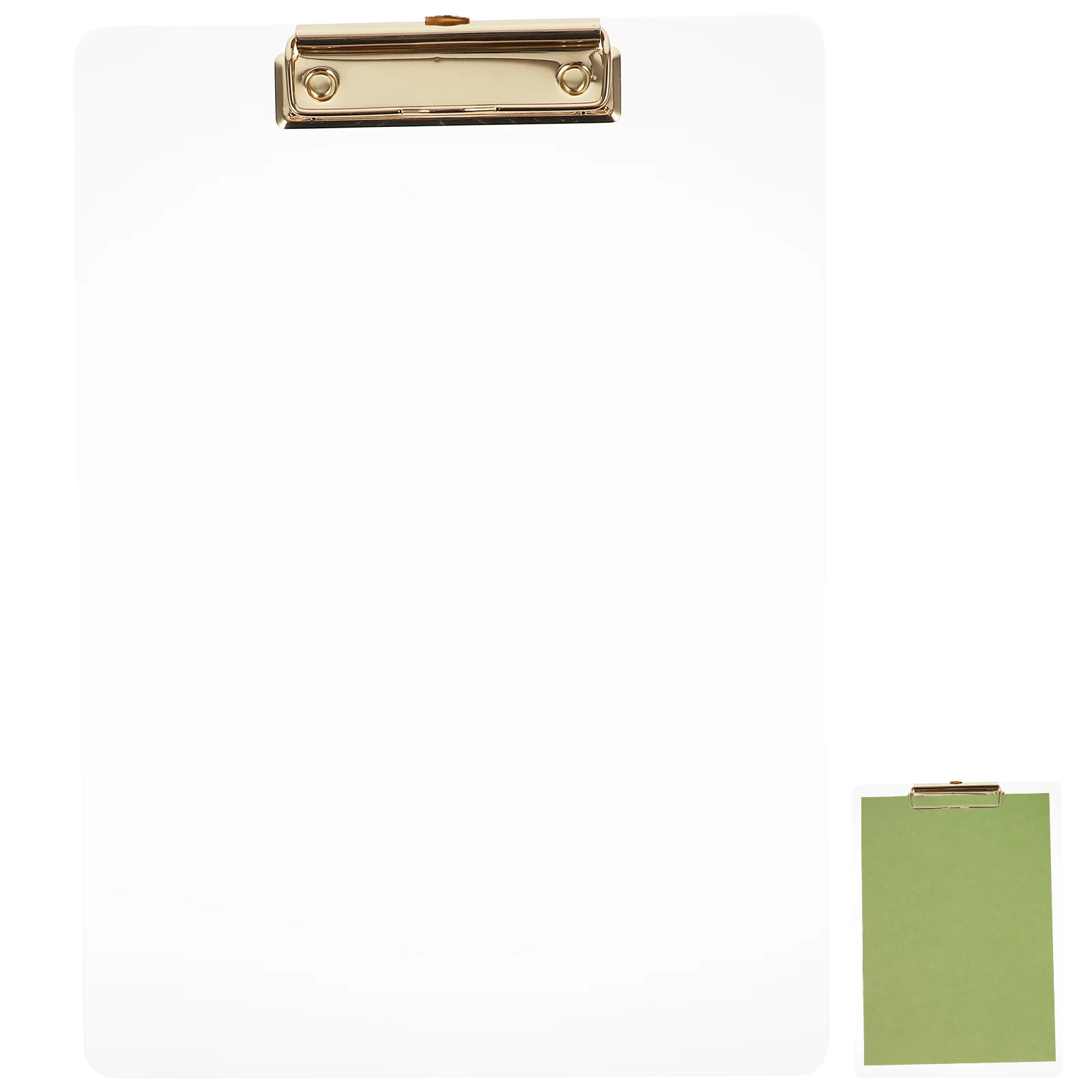 Office Clipboard Transparent Sturdy Writing Thicken Golden Acrylic Portable A4 Student