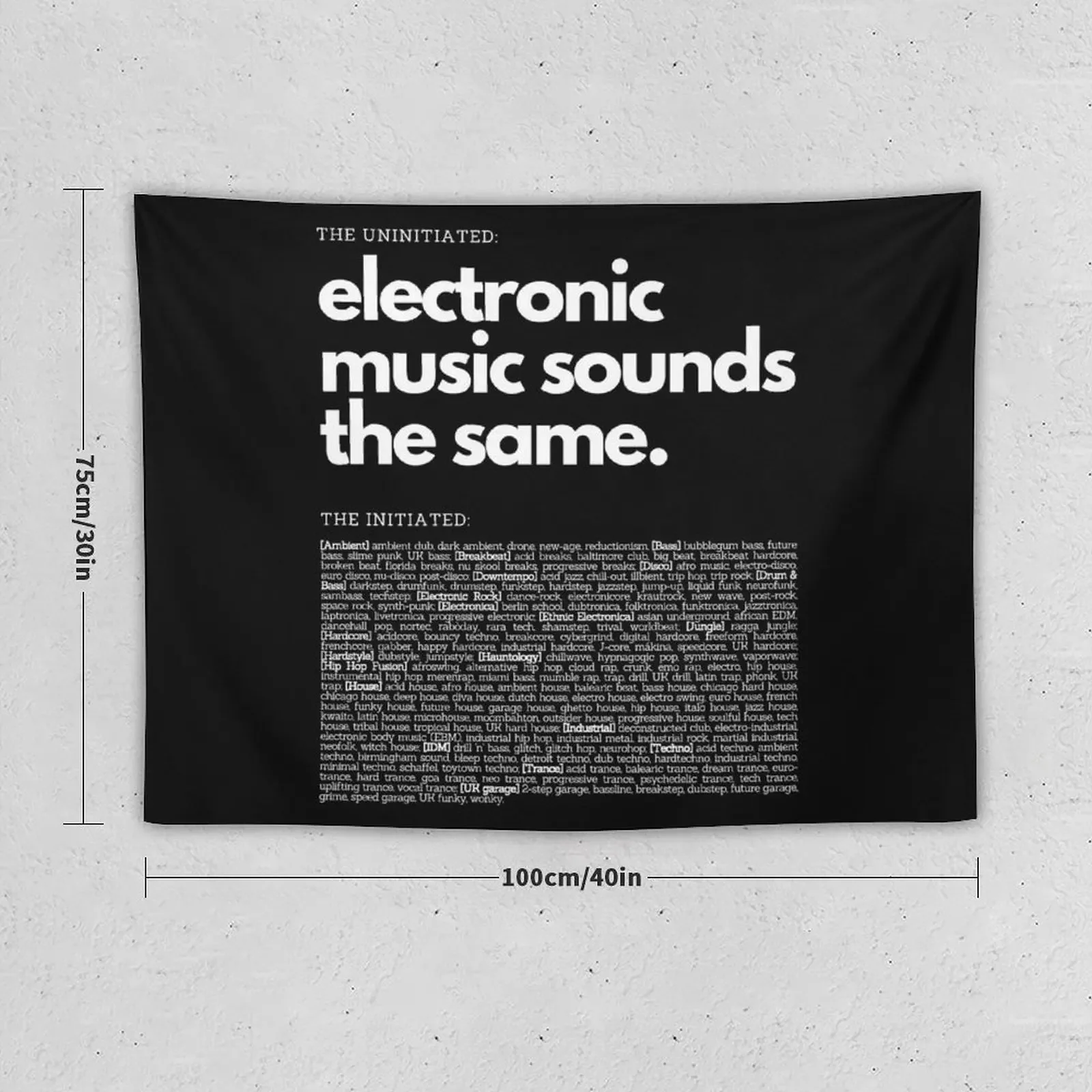 Electronic Music Genre Funny Techno Tapestry Wall Hangings Decoration Decor Home Decoration For Home Tapestry