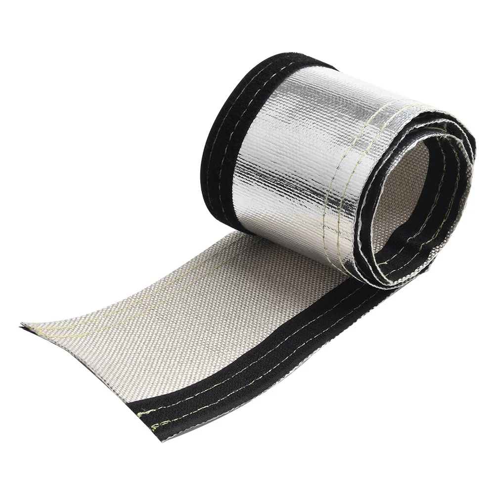 Black Silver Hose Cover Heat High temperature Protection Removal Replacement 1Pc Convenient Heat Shield Insulated