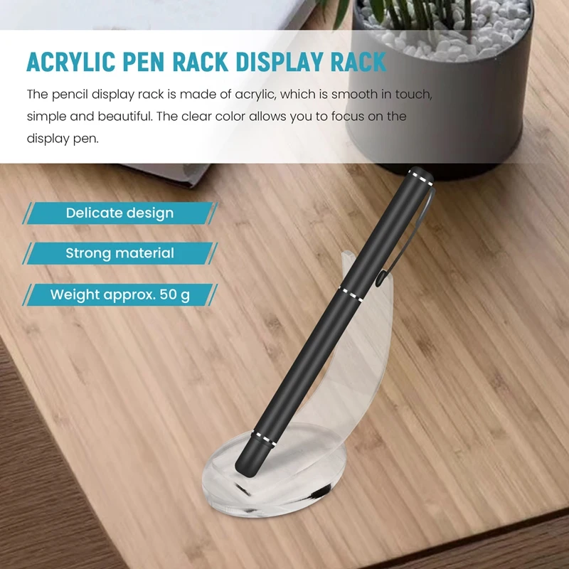 A27Q-2 Pcs Acrylic Electronic Pen Holder Pen Display Stand Pencil Display Holder Fountain Pen Ballpoint Pen Display Rack