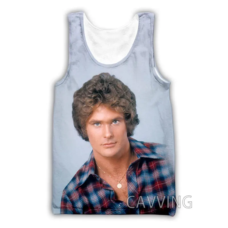 

CAVVING 3D Printed David Hasselhoff Tank Tops Harajuku Vest Summer Undershirt Shirts Streetwear for Men/women V02