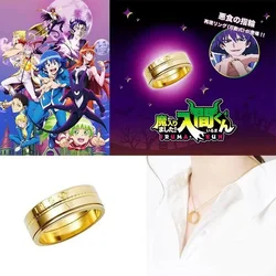 Welcome To Demon School Iruma Kun Ring Women Fanfun Man Rings Jewellery Wedding Fashion Couples Metal Gold Color Bague Femme