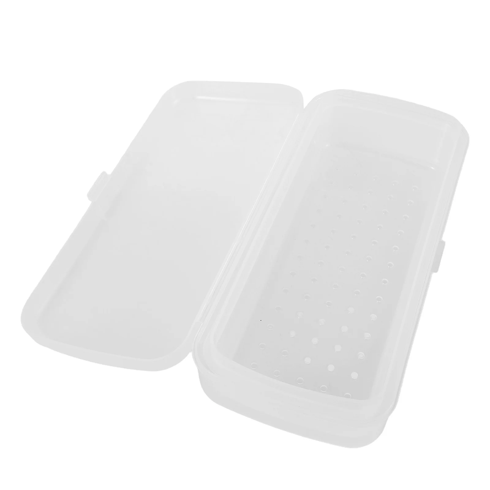 

Nail Tool Sterilizer Box Transparent Dual-Layer Detachable Insert Case Suitable for Salons Home Travel Manicure Tool Cleaner