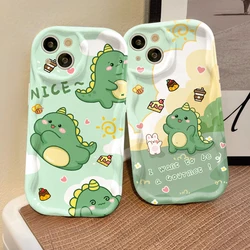 Lovely Dinosaur Phone Soft Case for Huawei P60 P50 P40 P30 Pro Lite 4G 5G Mate 50 40 30 Pro Honor X5 Nova Y90 Shockproof Cover