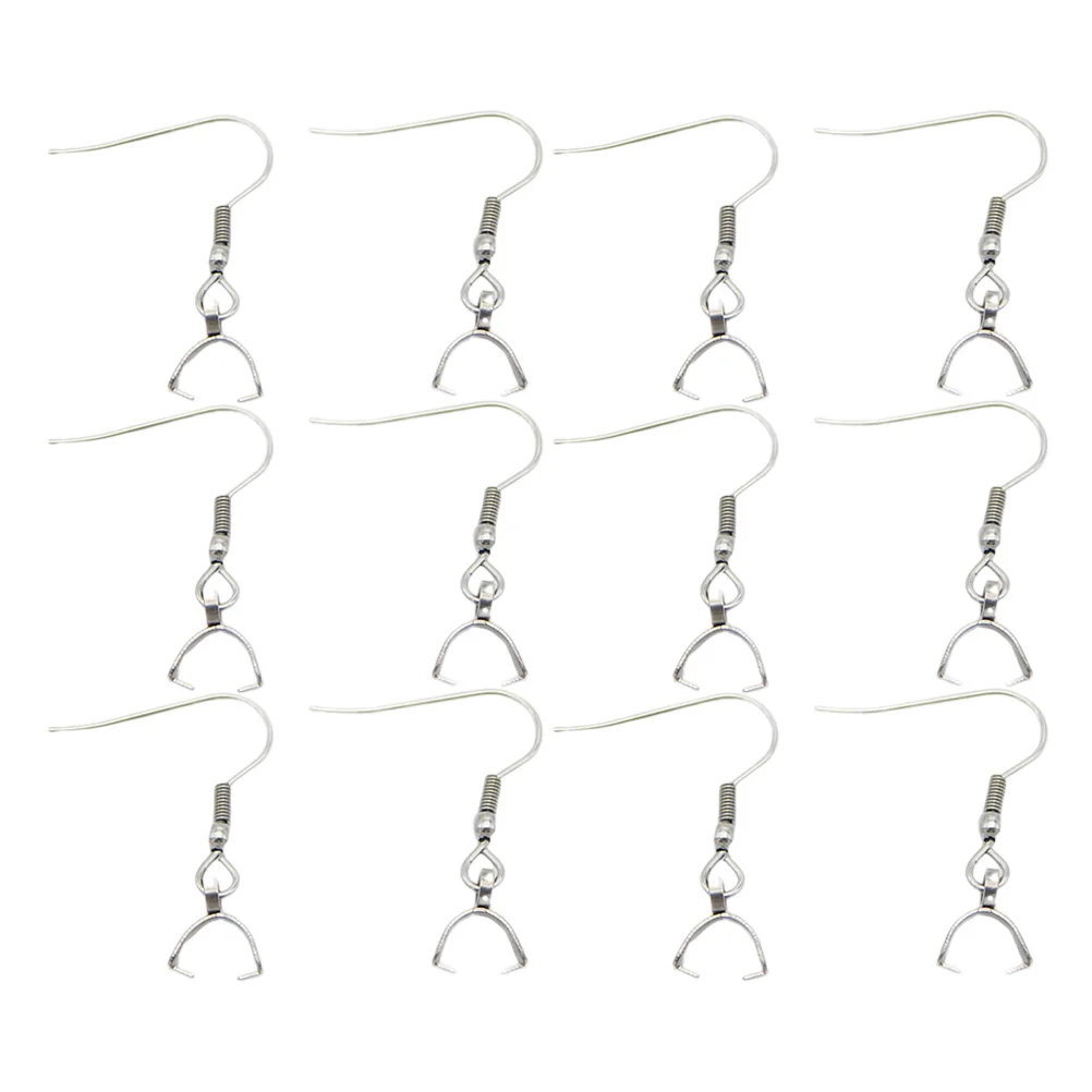 

40 Pcs Ear Hook Pendant Jewelry Chic Earrings Women Silver for Stainless Steel Accessories