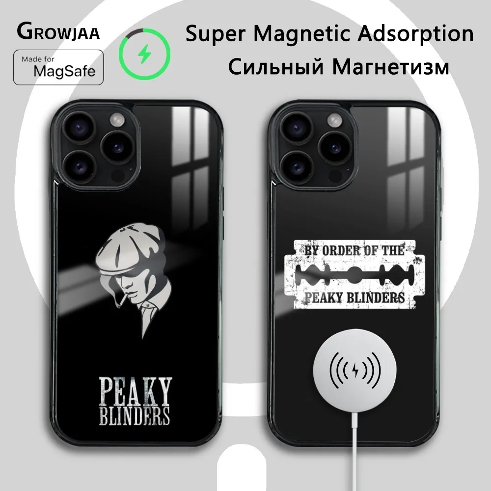 Movie P-Peaky B-Blinders Phone Case For iPhone 16 15 14 13 12 11 Pro Max Plus Mini Magsafe Mirror Wireless Magnetic Cover