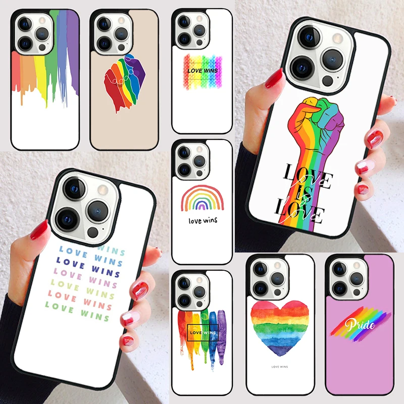 LGBT Love Wins cover For iPhone 15 16 13 12 11 14 Pro Max Mini Max SE 2020 7 8 6S Plus Phone Case