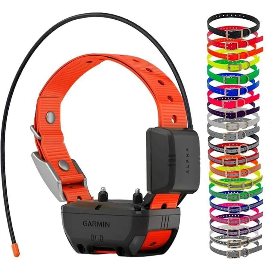 

TT25 Mini Collar for tracking and training, nylon strap, red, lightweight and compatible with Alpha 100/200/300 handhelds