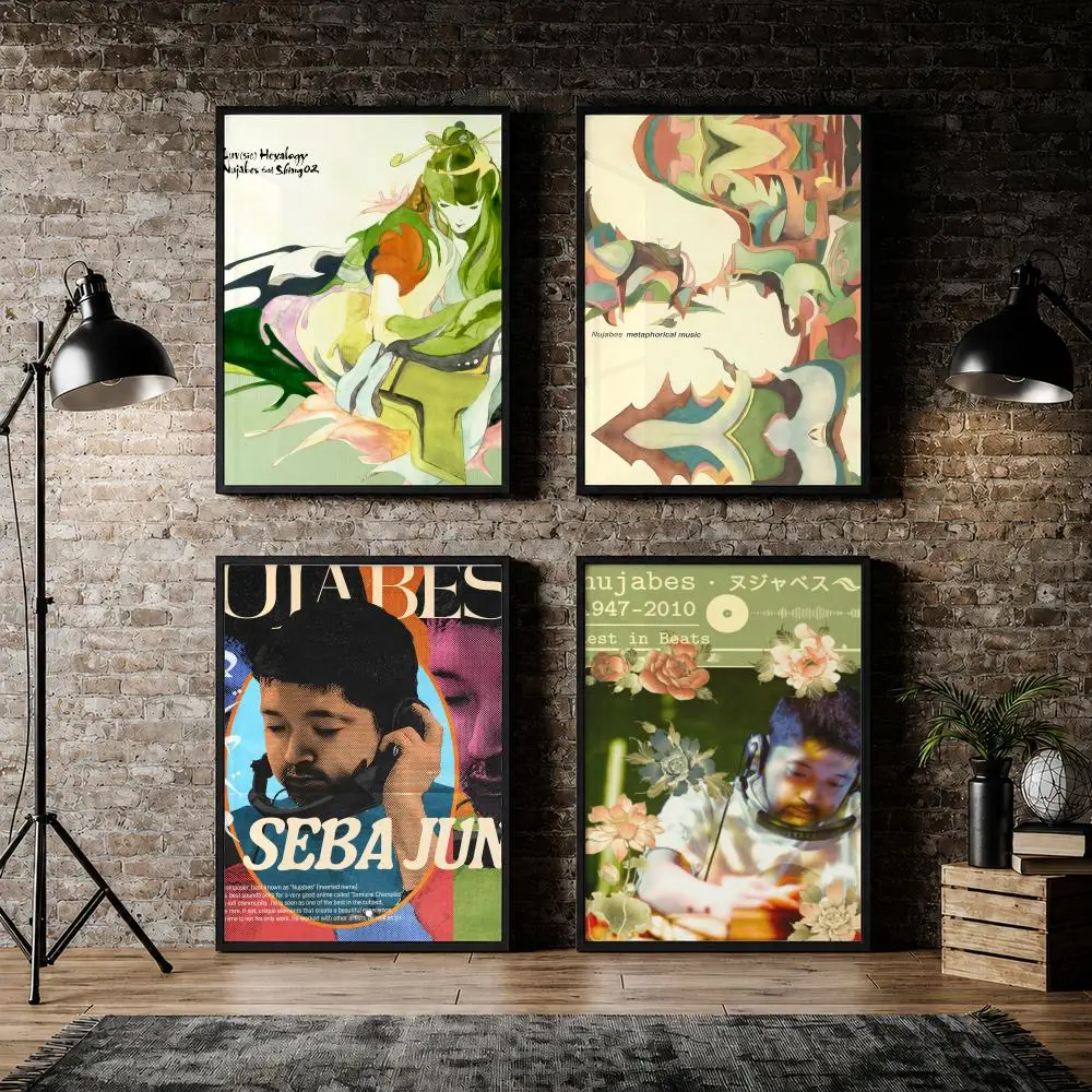 Music producer Music N-Nujabes Poster Pvc HD Peel and Stick Modern poster Home Office Living Room Dining Room Wall Decor