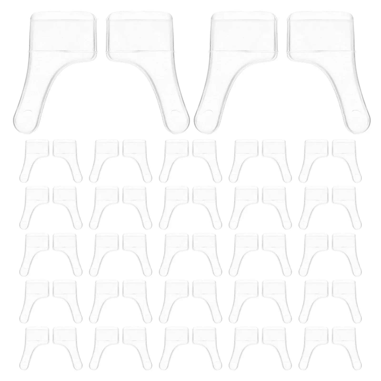 

100 Pairs Glasses Anti Slip Leg Covers Eyeglass Temple Sleeves Transparent Silicone Soft Comfort Universal Fit Sports Daily Use