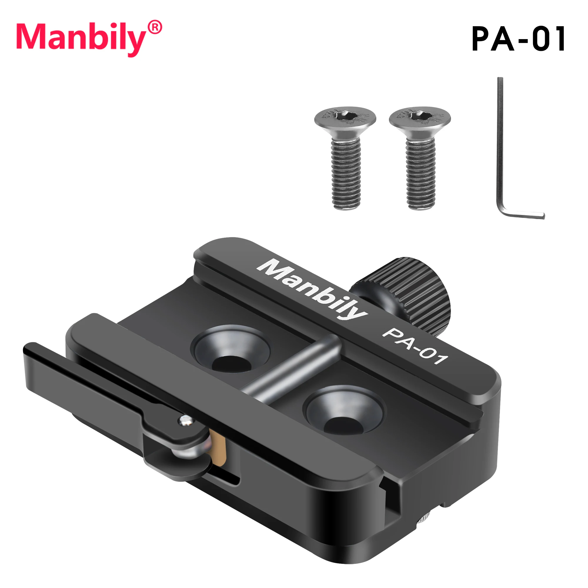 Manbily Quick Release Plate Arca Swiss Clamp for Tripod Ball Head Quick Release Clamp Aluminum Tripod Dovetail Adapter Mount