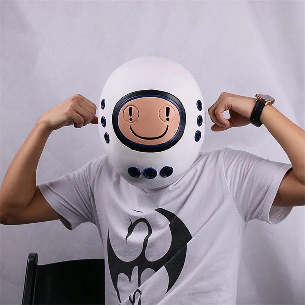 

Cute Robot Mask for Halloween Party, White Headgear, Role Playing, Film and Television Props