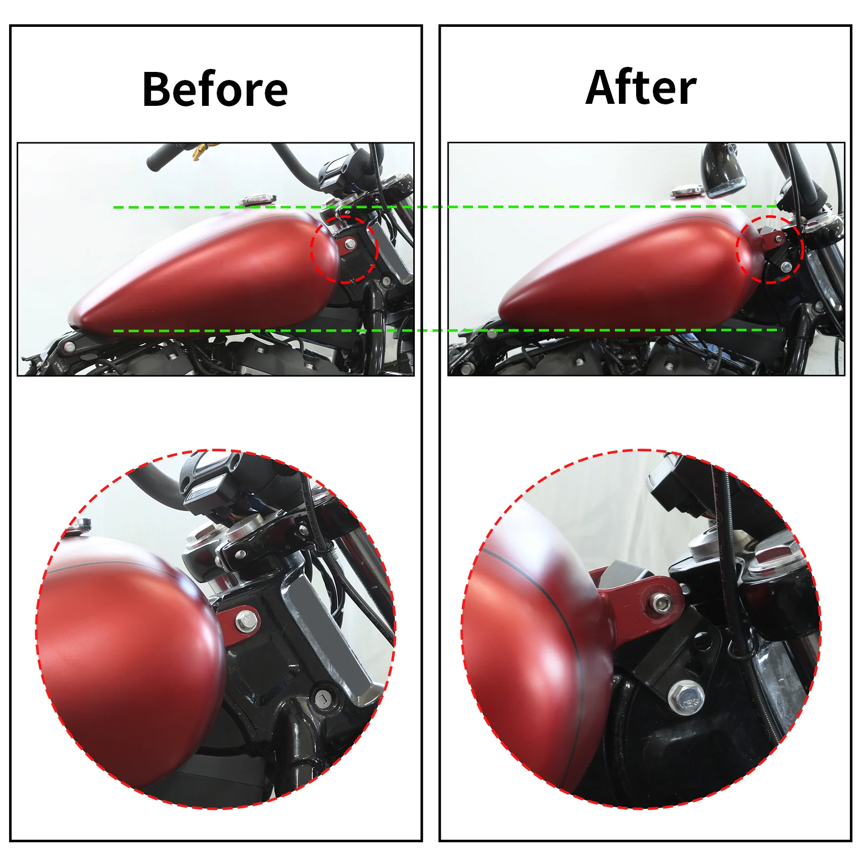 Gas Tank Riser Bracket Extension Lift Kit For Harley Softail Standard Street Bob FXBB FXBBS FXST 2018-2025 Motorcycle