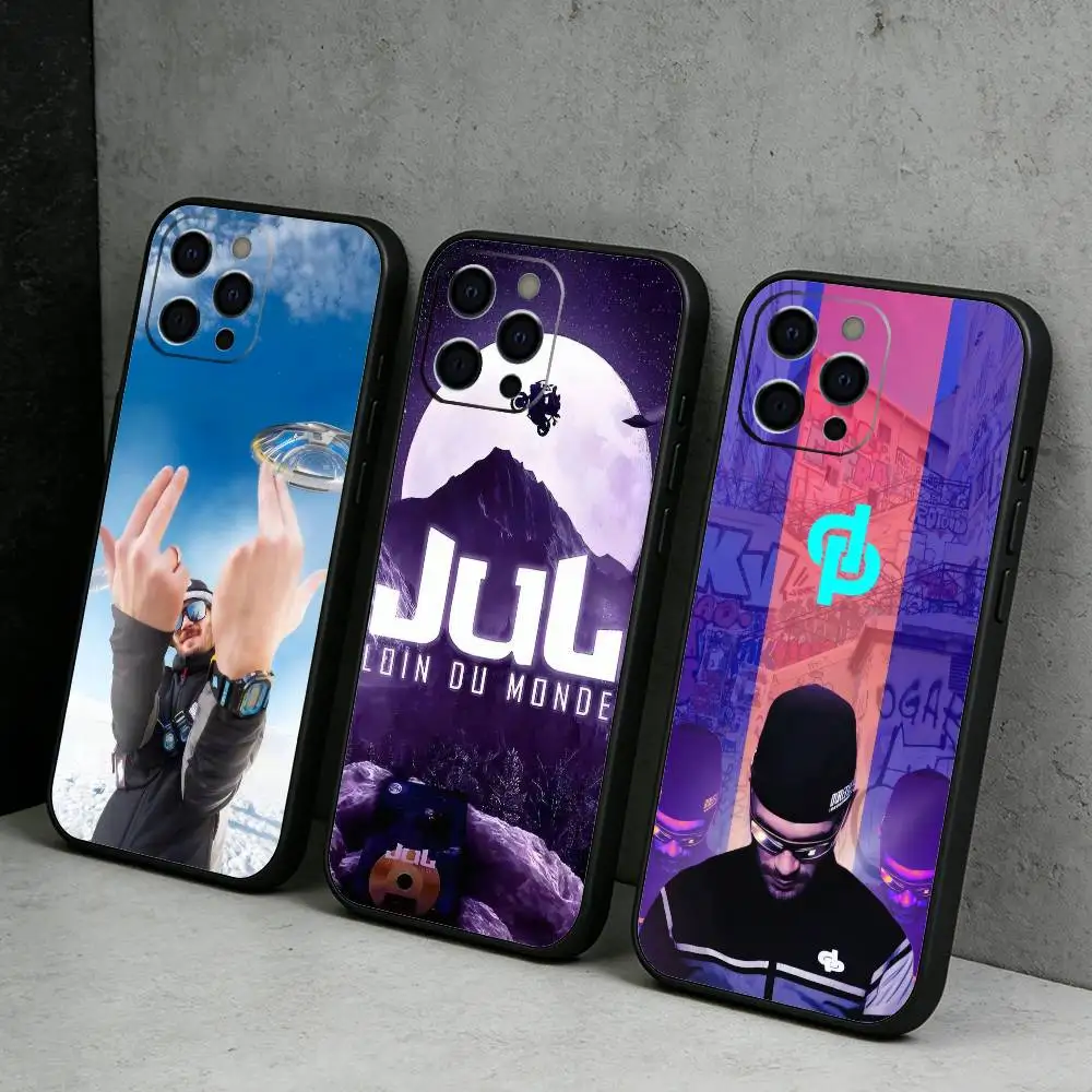 La Machine J-JUL-S Rapper 13Flow Phone Case For iPhone17,16,15,14,13,12 Plus,Max Soft Silicone Black Cover