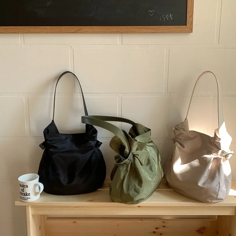 

Simple Tote Bag for Women Shoulder Bags Casual Hand-held Nylon Large Capacity Shopping Bag Class Bags for Girl Сумка Женская Sac