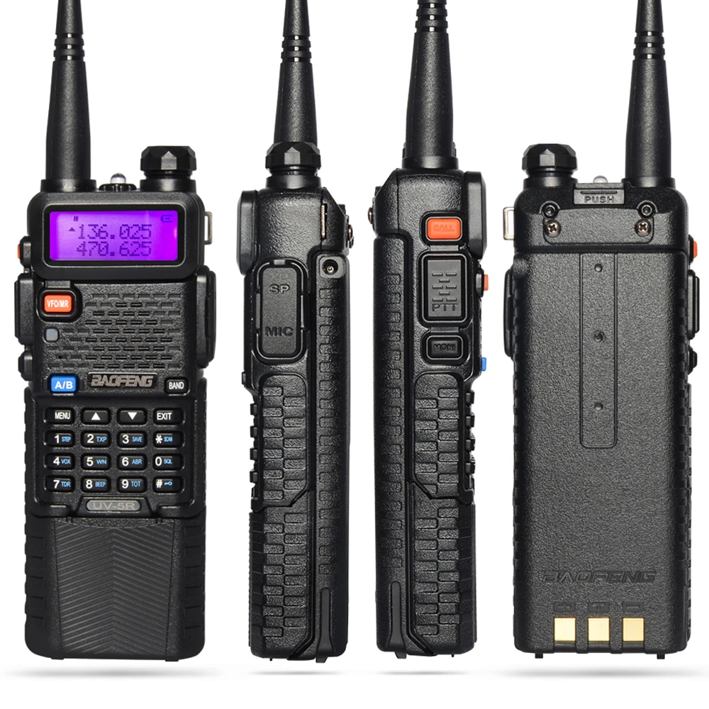 Baofeng UV-5R 8W Amateur Radio 1800mAh or 3800mAh Battery Dual Band 136-174&400-520MHz DTMF Portable Walkie Talkies